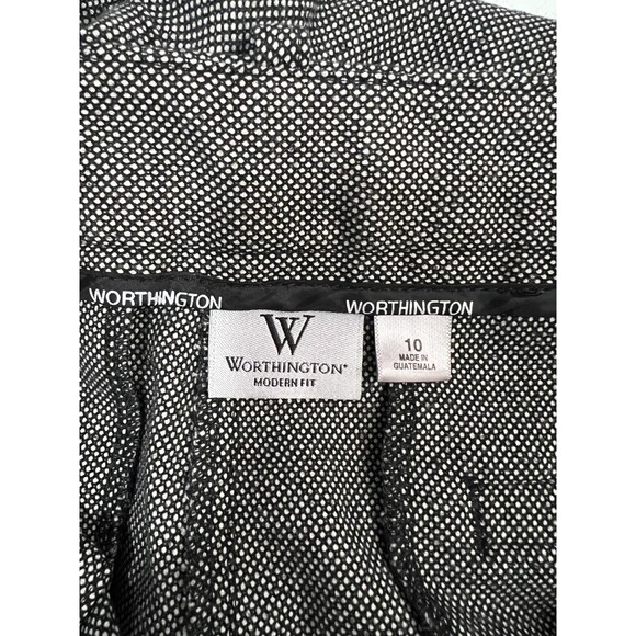 Worthington Modern Fit Women's Black & White Textured Dress Pants Size 10 - Picture 3 of 8